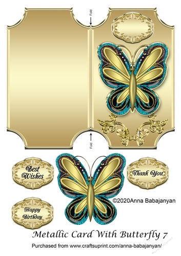 Metallic Card With Butterfly 7