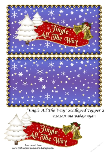Jingle All The Way Scalloped Topper 2