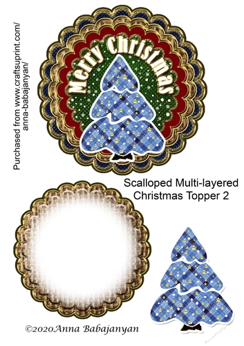Scalloped Multi-layered Christmas Topper 2