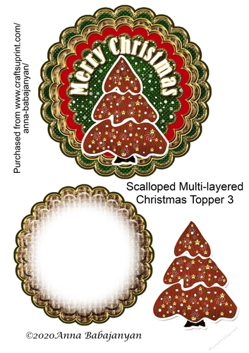 Scalloped Multi-layered Christmas Topper 3