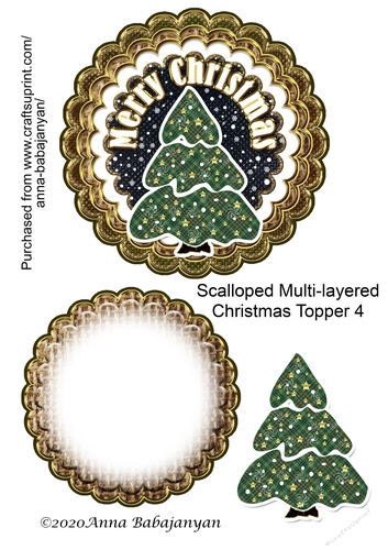 Scalloped Multi-layered Christmas Topper 4