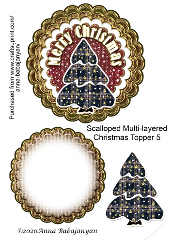 Scalloped Multi-layered Christmas Topper 5