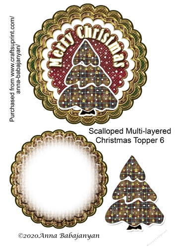 Scalloped Multi-layered Christmas Topper 6