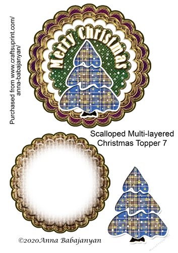 Scalloped Multi-layered Christmas Topper 7
