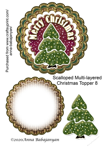 Scalloped Multi-layered Christmas Topper 8
