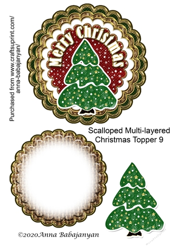 Scalloped Multi-layered Christmas Topper 9