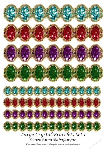 Large Crystal Bracelets Set 1