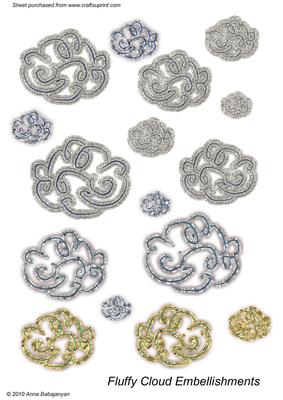 Fluffy Cloud Embellishments