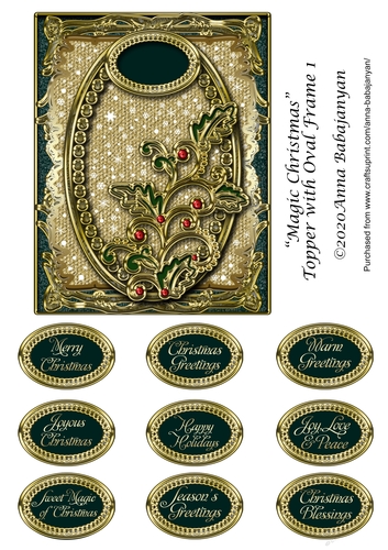 Magic Christmas Topper with Oval Frame 1