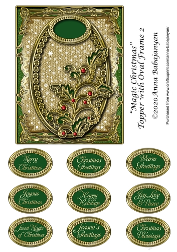 Magic Christmas Topper with Oval Frame 2