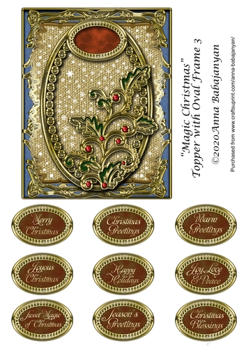 Magic Christmas Topper with Oval Frame 3