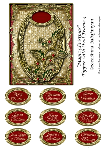 Magic Christmas Topper with Oval Frame 4