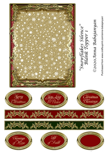 Snowflakes Silence Blank Topper 1