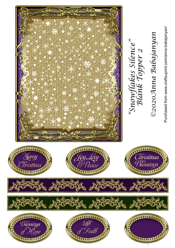 Snowflakes Silence Blank Topper 2