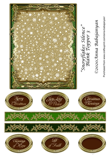 Snowflakes Silence Blank Topper 3