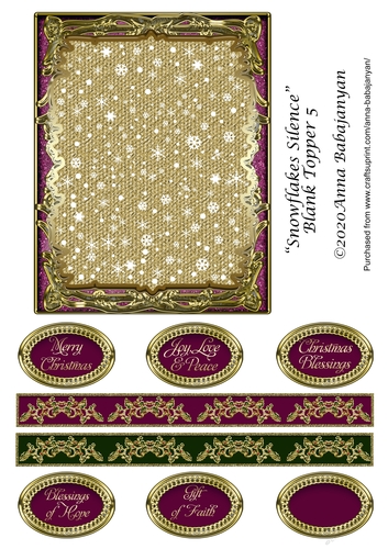 Snowflakes Silence Blank Topper 5