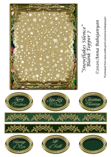 Snowflakes Silence Blank Topper 7
