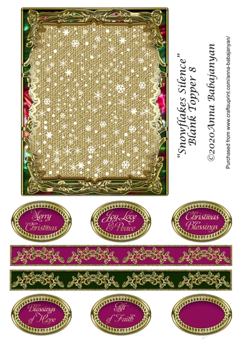Snowflakes Silence Blank Topper 8