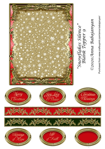 Snowflakes Silence Blank Topper 9