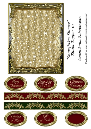 Snowflakes Silence Blank Topper 10