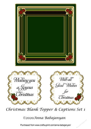 Christmas Blank Topper & Captions Set 1