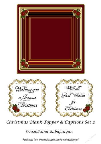 Christmas Blank Topper & Captions Set 2