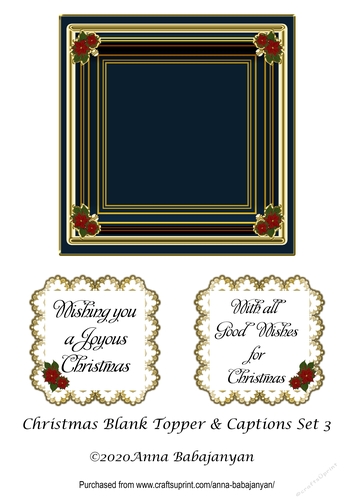 Christmas Blank Topper & Captions Set 3