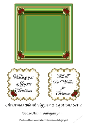 Christmas Blank Topper & Captions Set 4