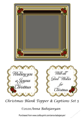Christmas Blank Topper & Captions Set 5