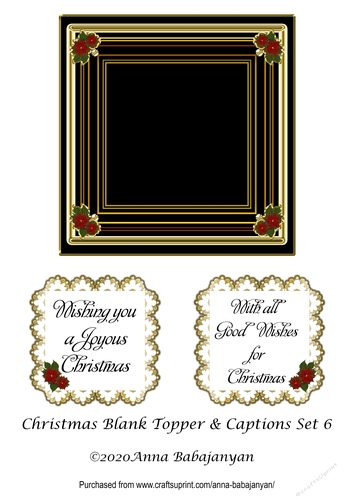 Christmas Blank Topper & Captions Set 6