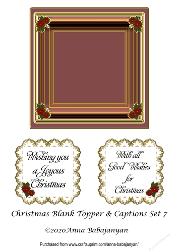 Christmas Blank Topper & Captions Set 7