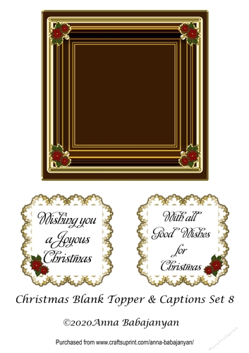 Christmas Blank Topper & Captions Set 8