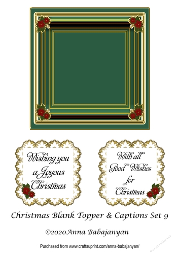 Christmas Blank Topper & Captions Set 9