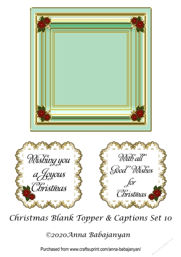 Christmas Blank Topper & Captions Set 10