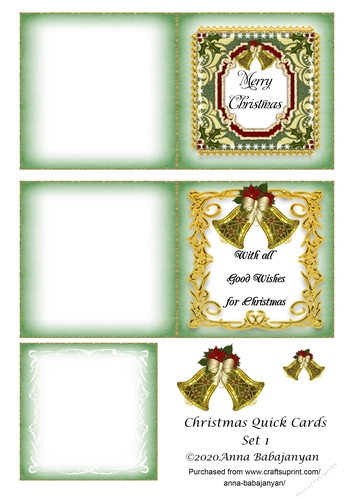 Christmas Quick Cards Set 1