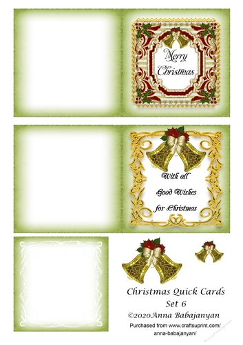 Christmas Quick Cards Set 6