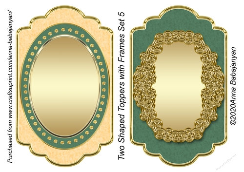 Two Shaped Toppers with Frames Set 5