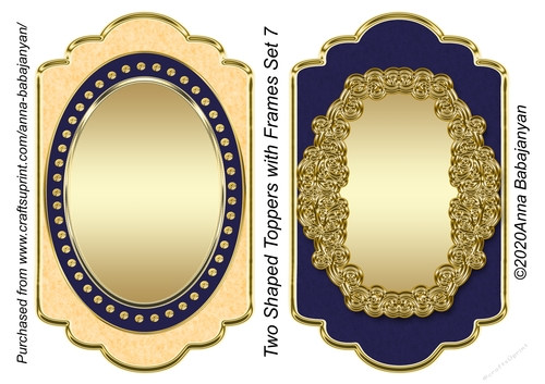 Two Shaped Toppers with Frames Set 7