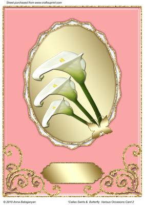 Callas Swirls & Butterfly Various Occasions Card 2