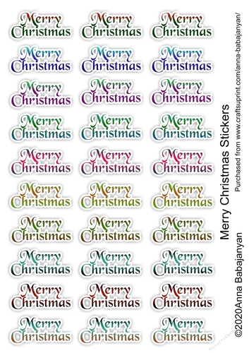 Merry Christmas Stickers