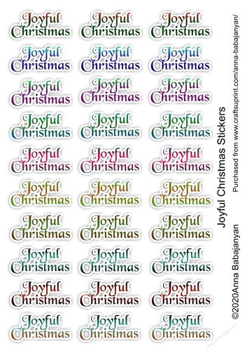 Joyful Christmas Stickers