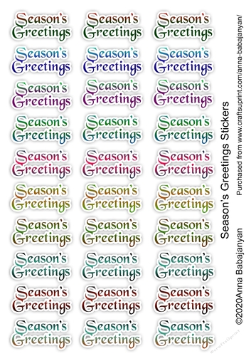 Seasons Greetings Stickers
