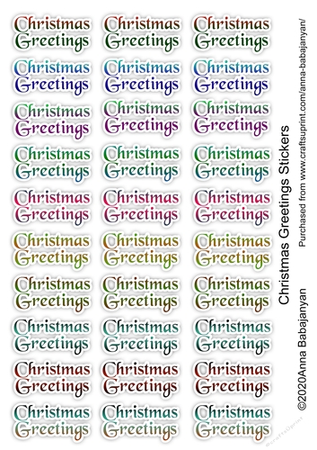 Christmas Greetings Stickers