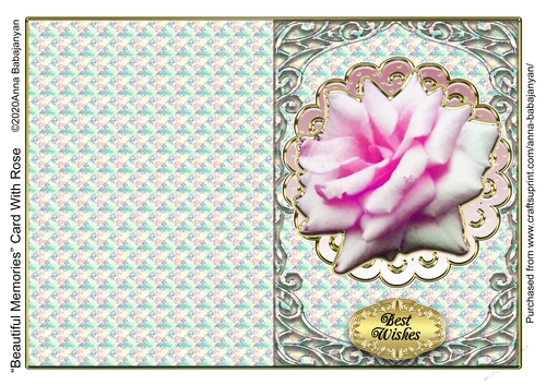 Beautiful Memories Card With Rose