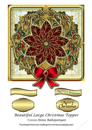 Beautiful Large Christmas Topper