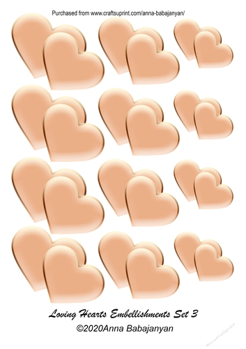Loving Hearts Embellishments Set 3