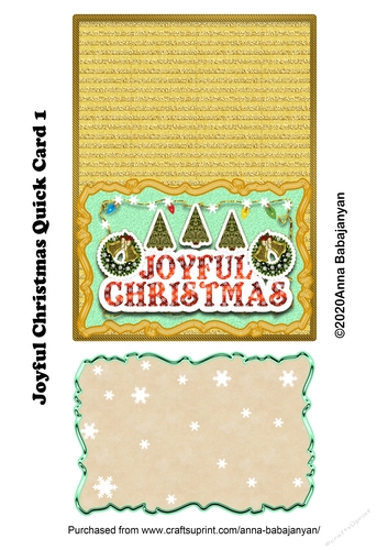 Joyful Christmas Quick Card 1