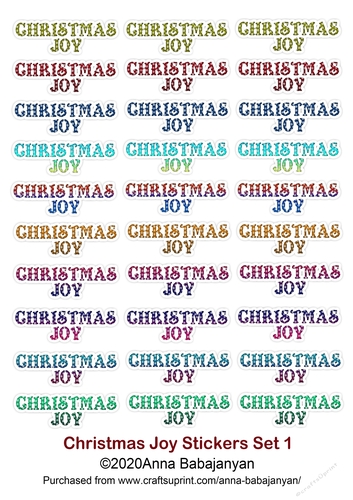 Christmas Joy Stickers Set 1