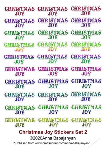 Christmas Joy Stickers Set 2