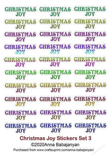 Christmas Joy Stickers Set 3